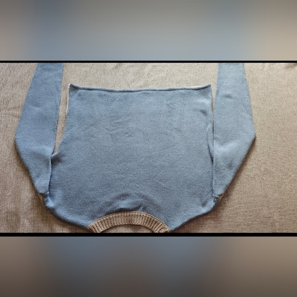 Maden NYC Scenic Mountain Sweater - Blue and Tan - Picture 4 of 4